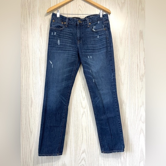 J Crew Broken In Boyfriend Jeans in Dark Wash Size 27 LNC - Picture 1 of 3